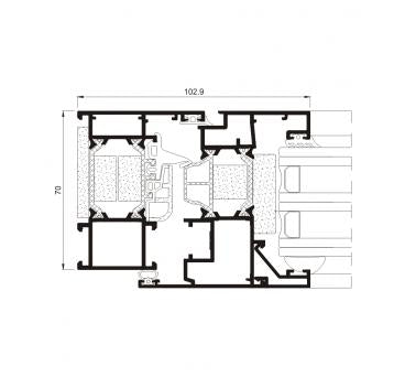 Ventana Aluminio COR 70RT C16 ST